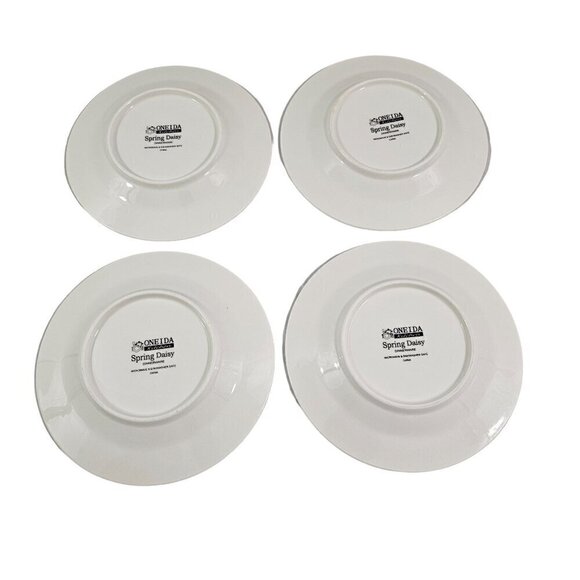 Oneida Spring Daisy Majesticware 6.5” Ceramic Dessert Bread Plates – Set of 4 - Picture 2 of 15